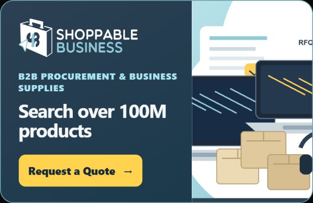 Shoppable Business: B2B procurement and business supplies. Search over 100M products.